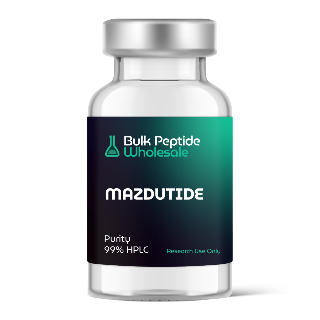 Bulk Peptide Wholesale Mazdutide 10 mg 99% HPCL in a glass vial