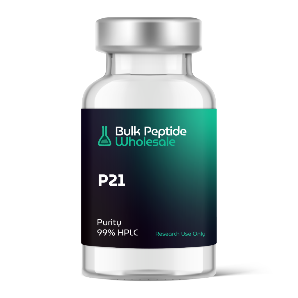 Bulk Peptide Wholesale P21 10 mg 99% HPCL in a glass vial